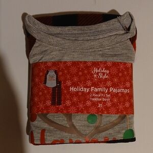 Gray and Red Toddler Pajama Set